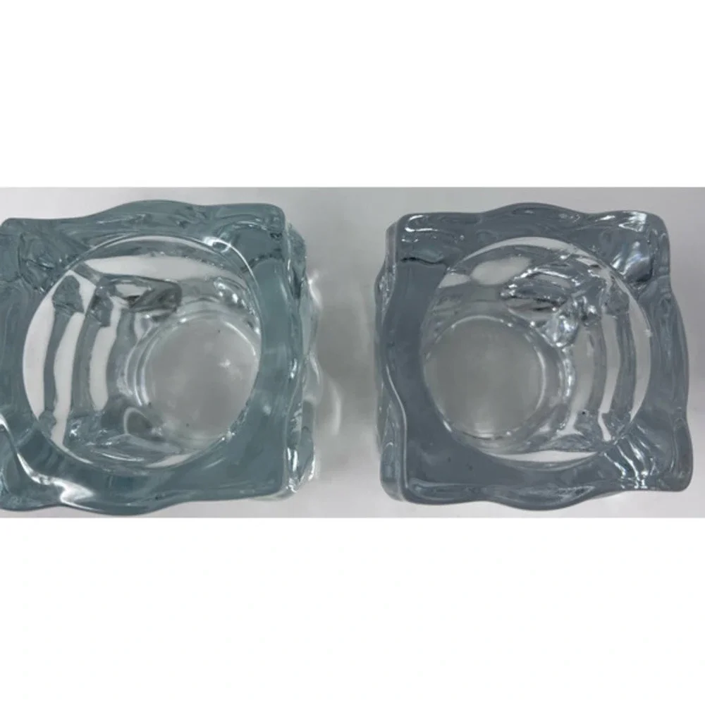 KIG Indonesia Vintage Set of‎ 2 Heavy Candleholders/Votive Cups 2 1/2